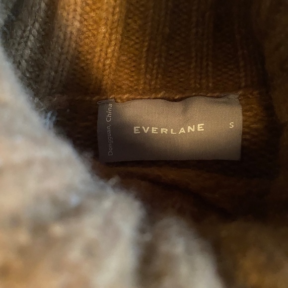 Everlane Orangey Brown Wool Oversized Turtleneck Sweater, size Small - Picture 8 of 10